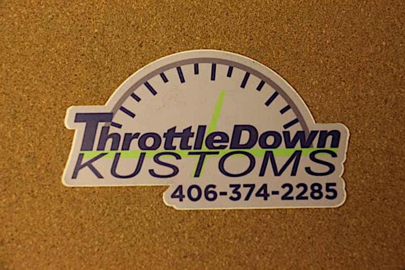 Throttle Down Kustoms - Throttle Down Kustoms Sticker