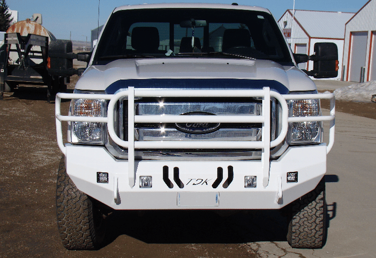 White truck bumper